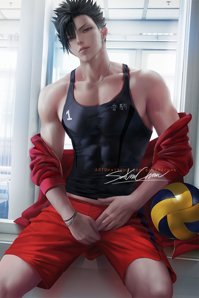 This is a pixiv picture whose title is Tetsurō kuroo  黑尾铁朗.