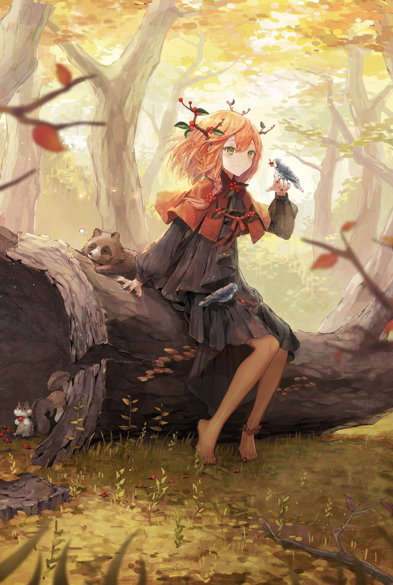 This is a pixiv picture whose title is 秋っこ.