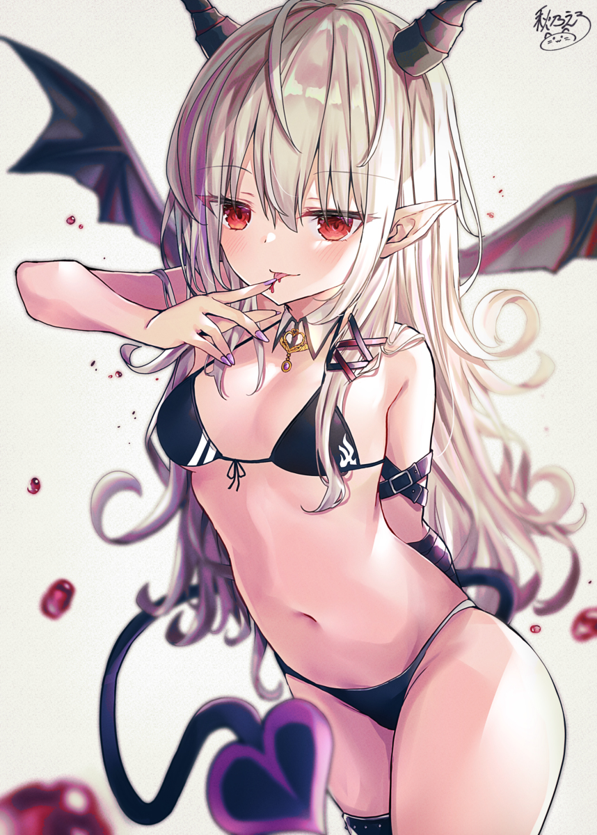 This is a pixiv picture whose title is 😈💕.