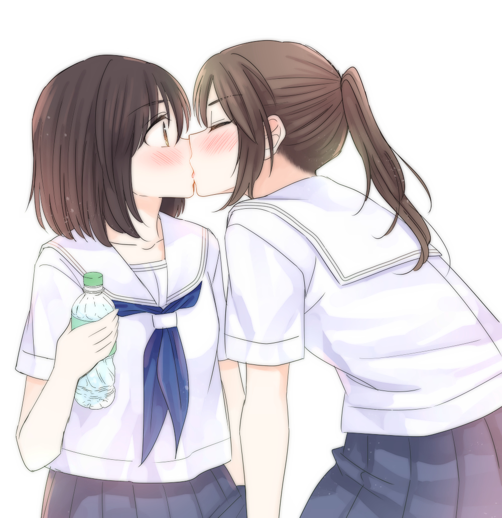 This is a pixiv picture whose title is 水分補給する百合.