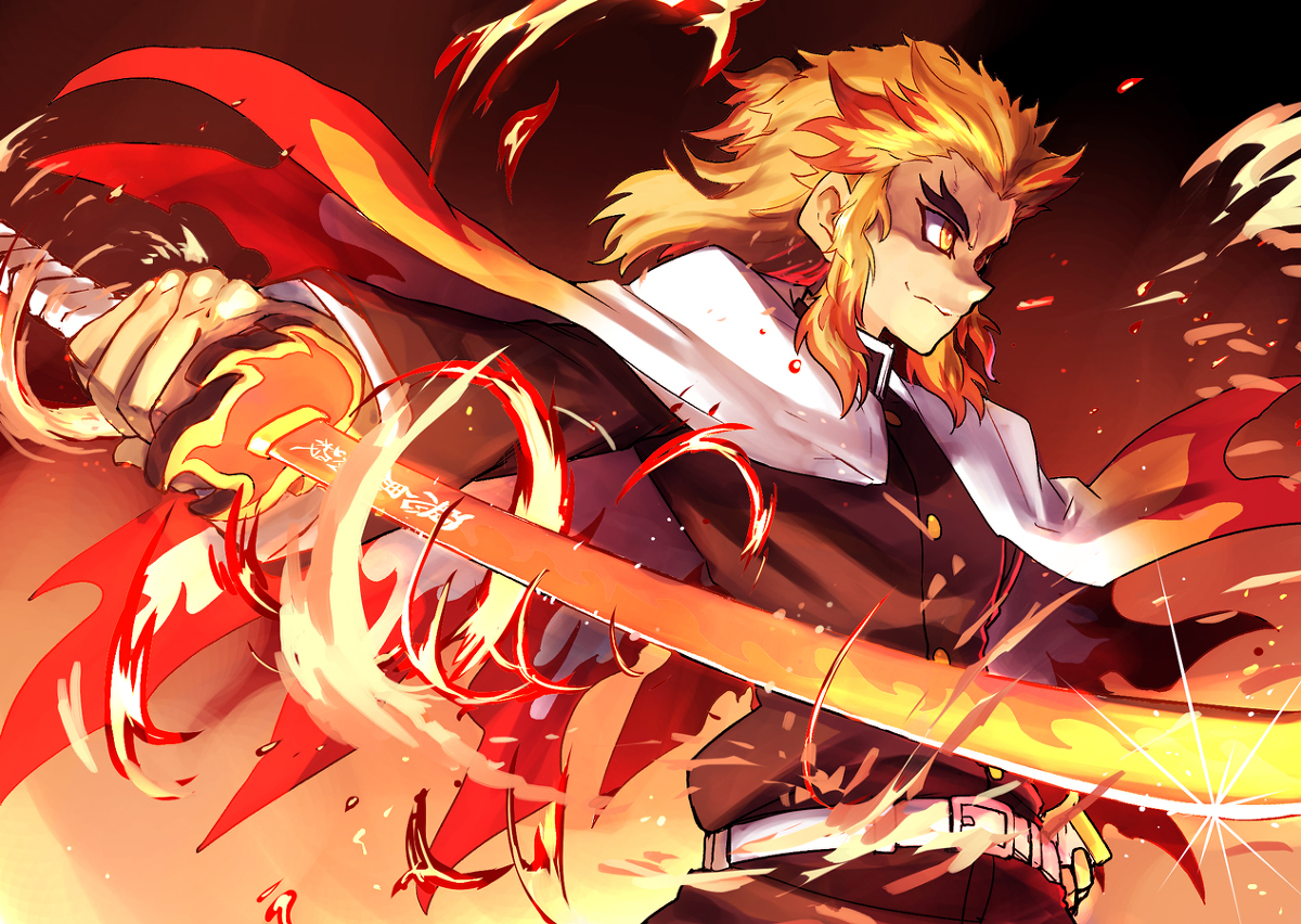 This is a pixiv picture whose title is 炎.
