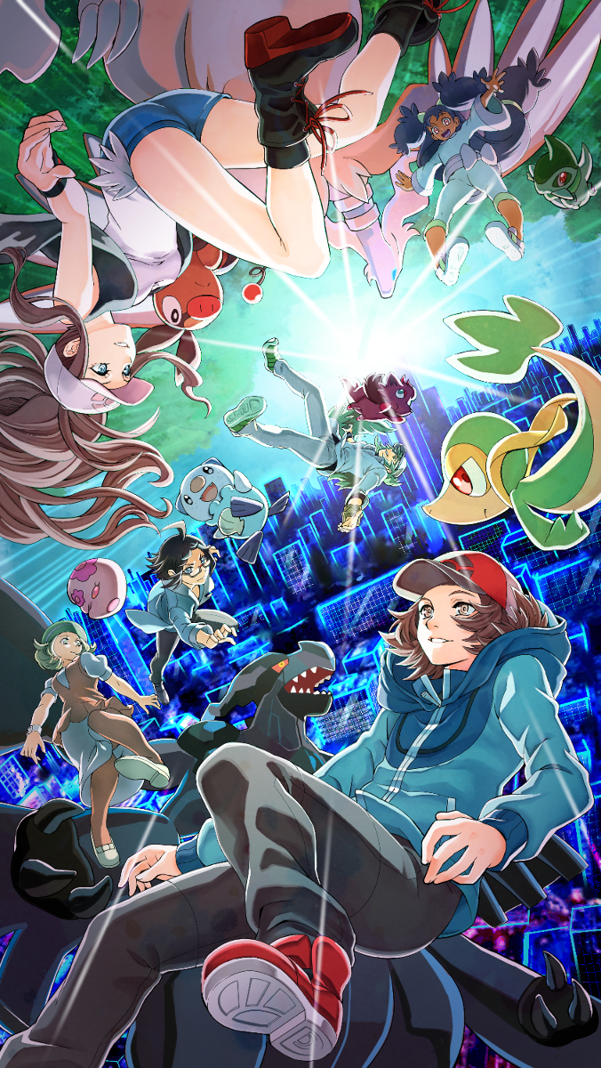 This is a pixiv picture whose title is ポケモンBW10周年.