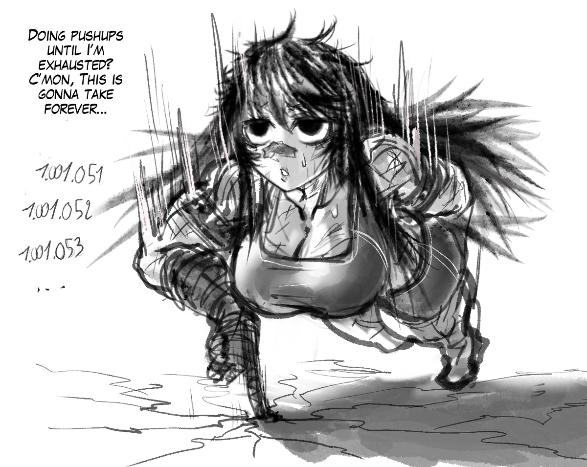 This is a pixiv picture whose title is Ramia - Push-ups.