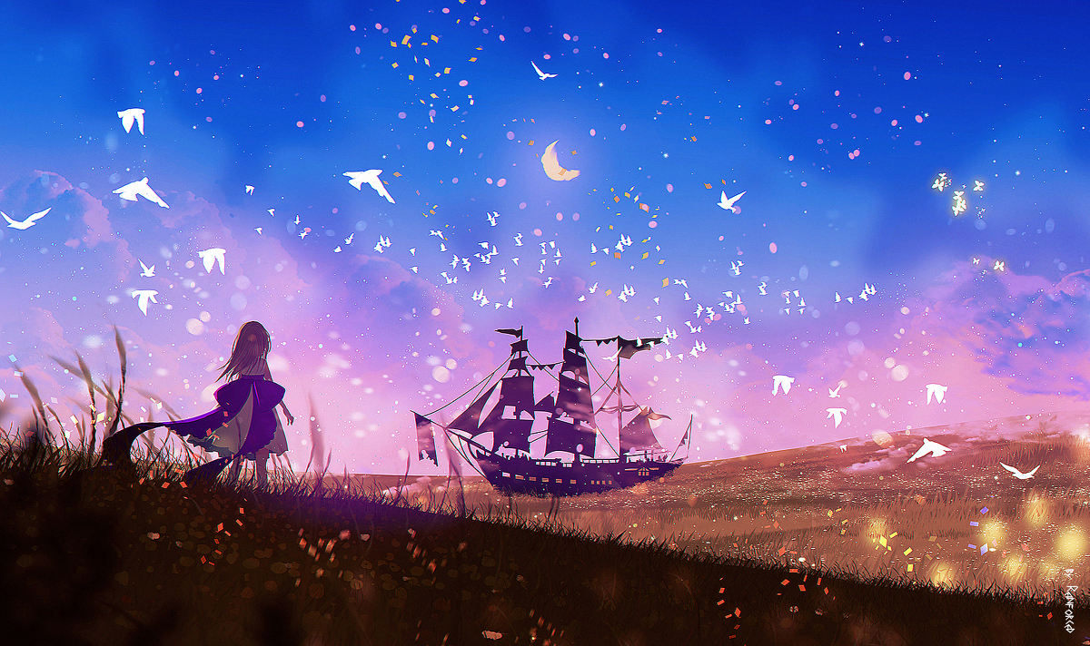 This is a pixiv picture whose title is once upon a time.