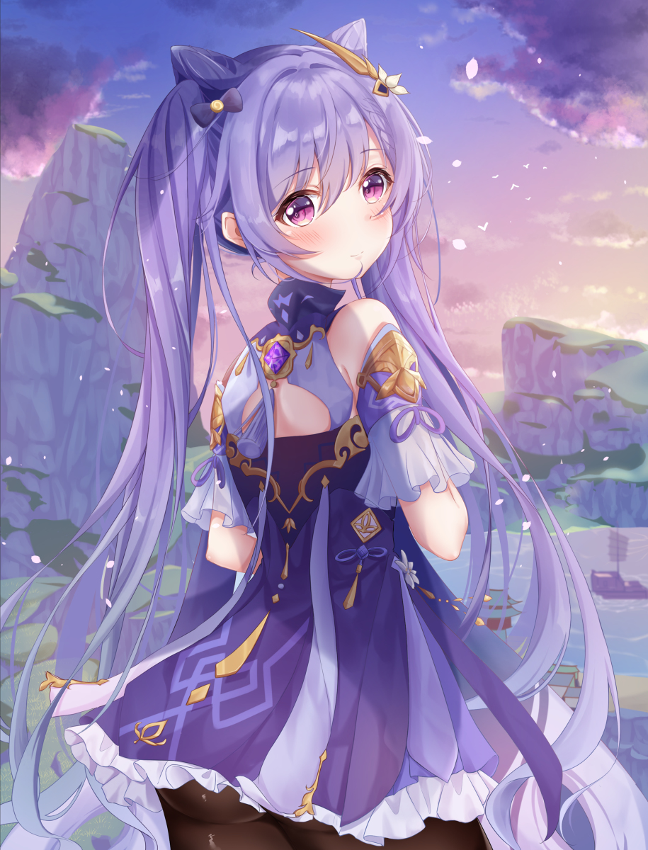 This is a pixiv picture whose title is 刻晴.