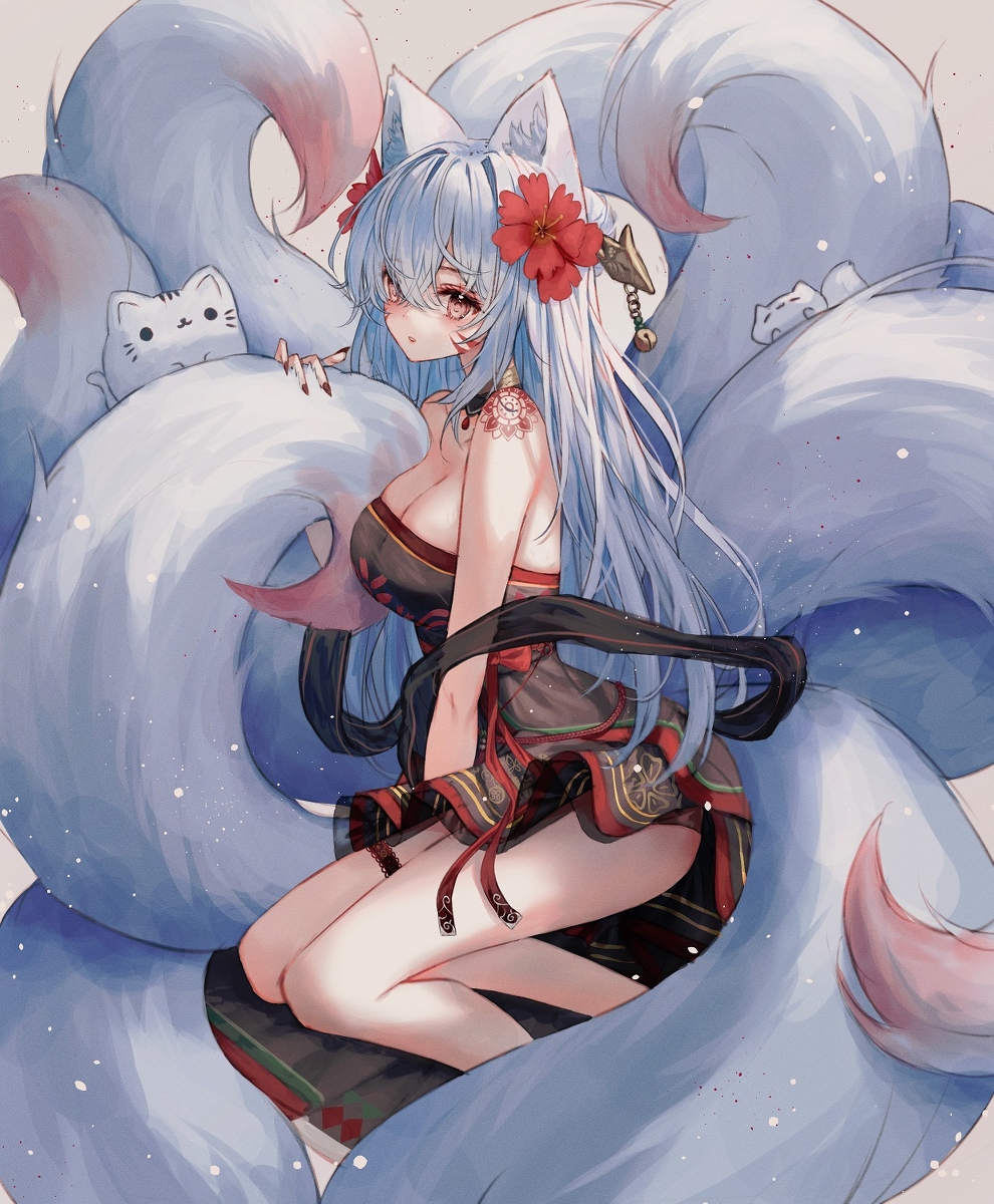 This is a pixiv picture whose title is もふ.