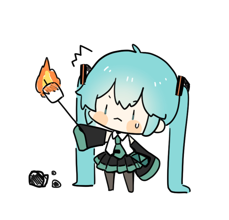 This is a pixiv picture whose title is Burning marshmallow.