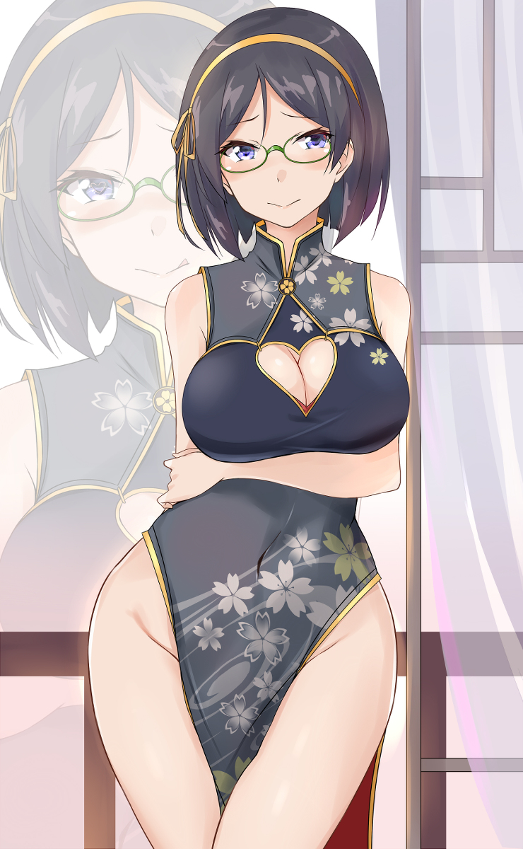 This is a pixiv picture whose title is 霧島ママ「あっ…司令…夜戦の準備ができました…///」.