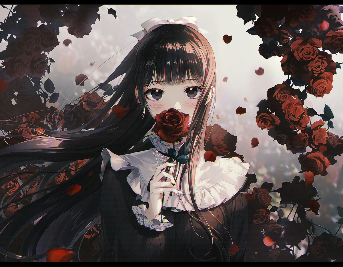 This is a pixiv picture whose title is 🌹.