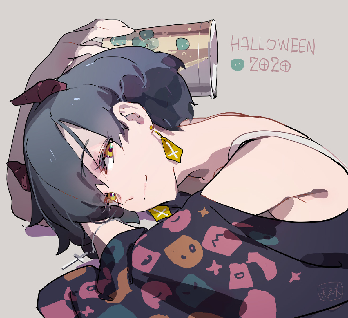 This is a pixiv picture whose title is halloween2020 - RUSOMI.