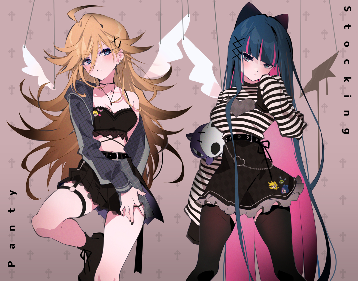 This is a pixiv picture whose title is Panty&Stocking.