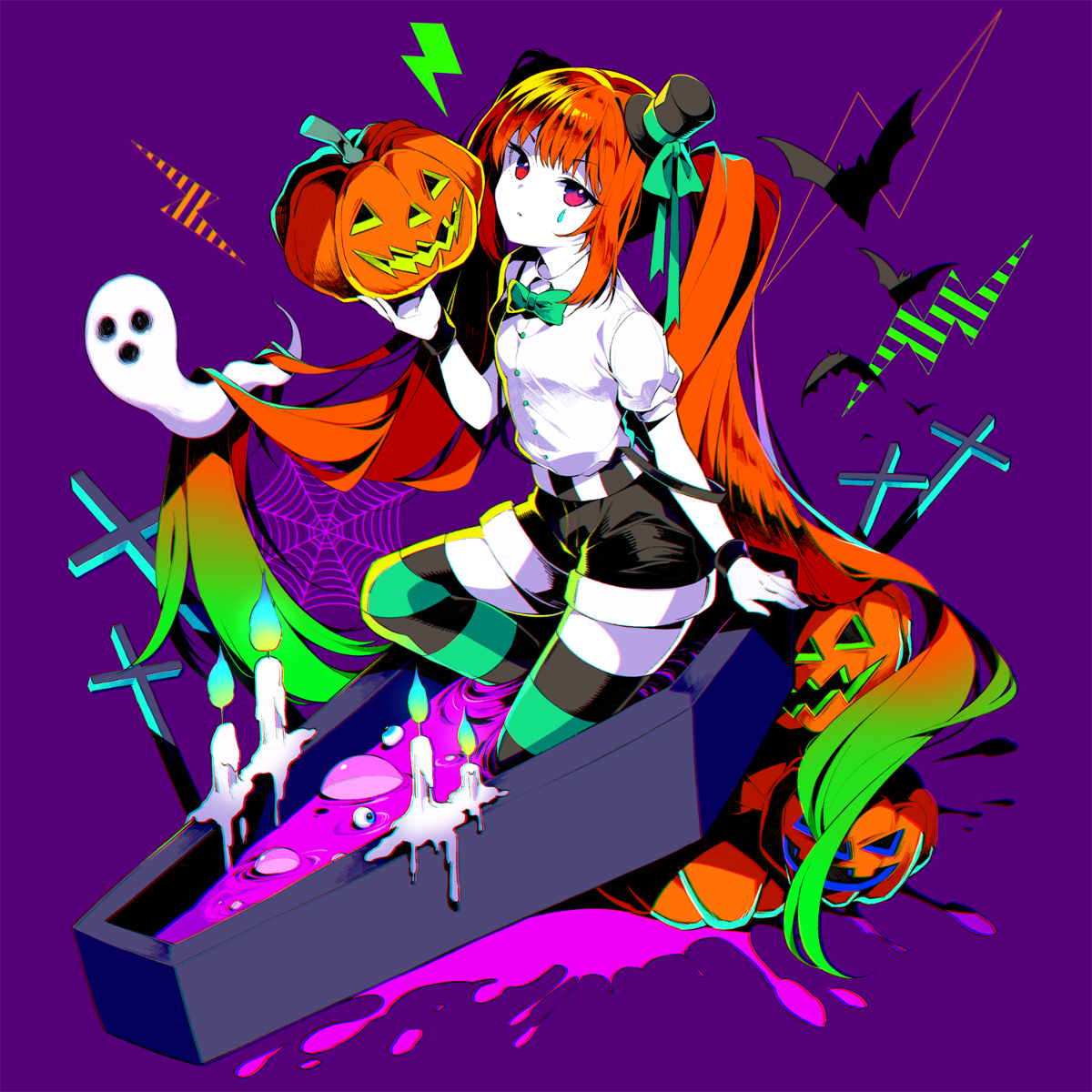 This is a pixiv picture whose title is Mrs.Pumpkinの滑稽な夢.