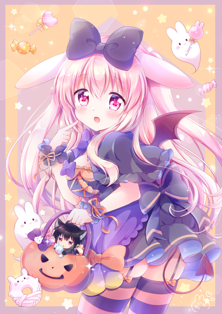 This is a pixiv picture whose title is Halloween🎃.