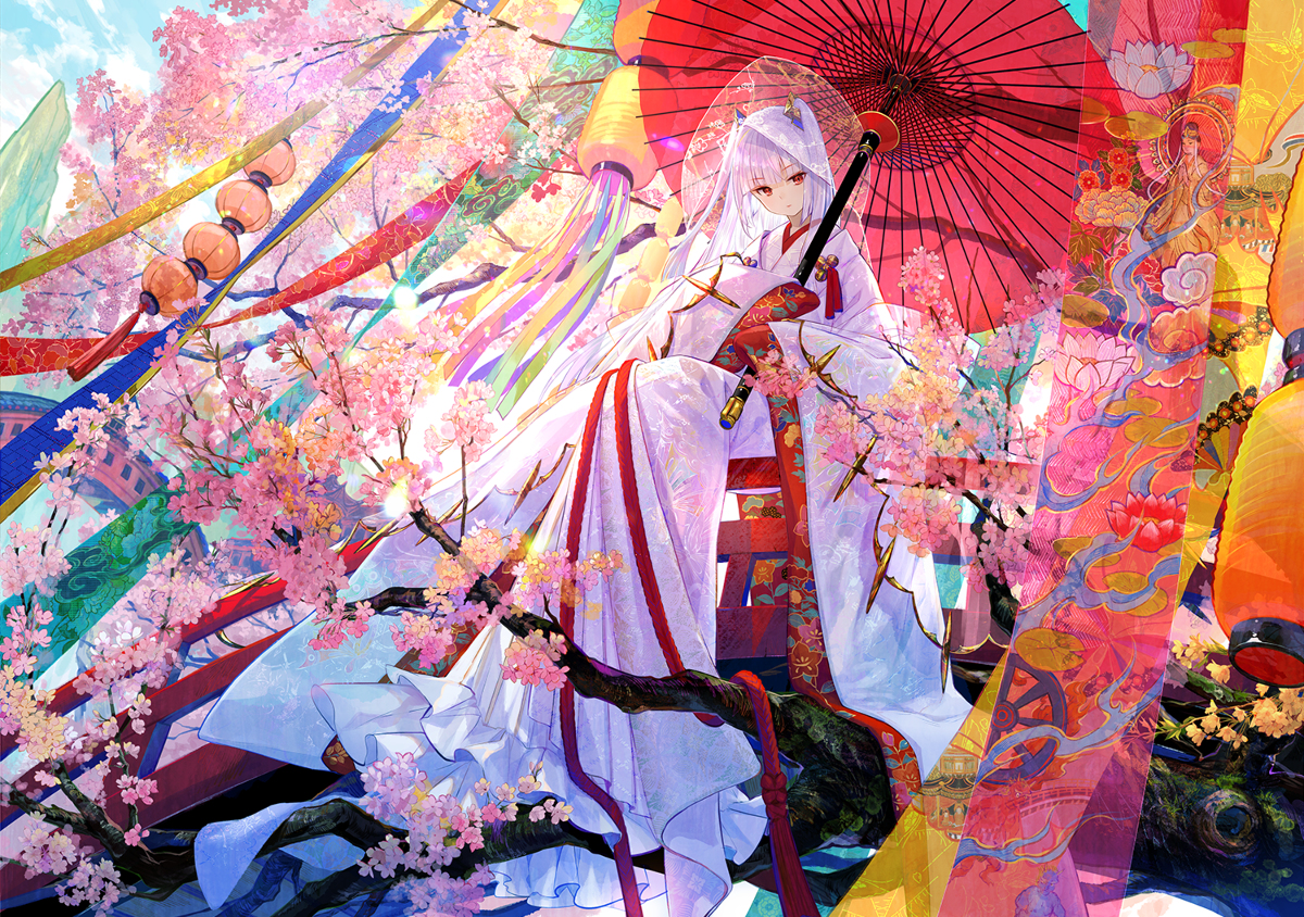 This is a pixiv picture whose title is 彼岸の花嫁.