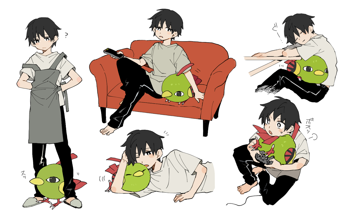 This is a pixiv picture whose title is ポケモンと生きる.