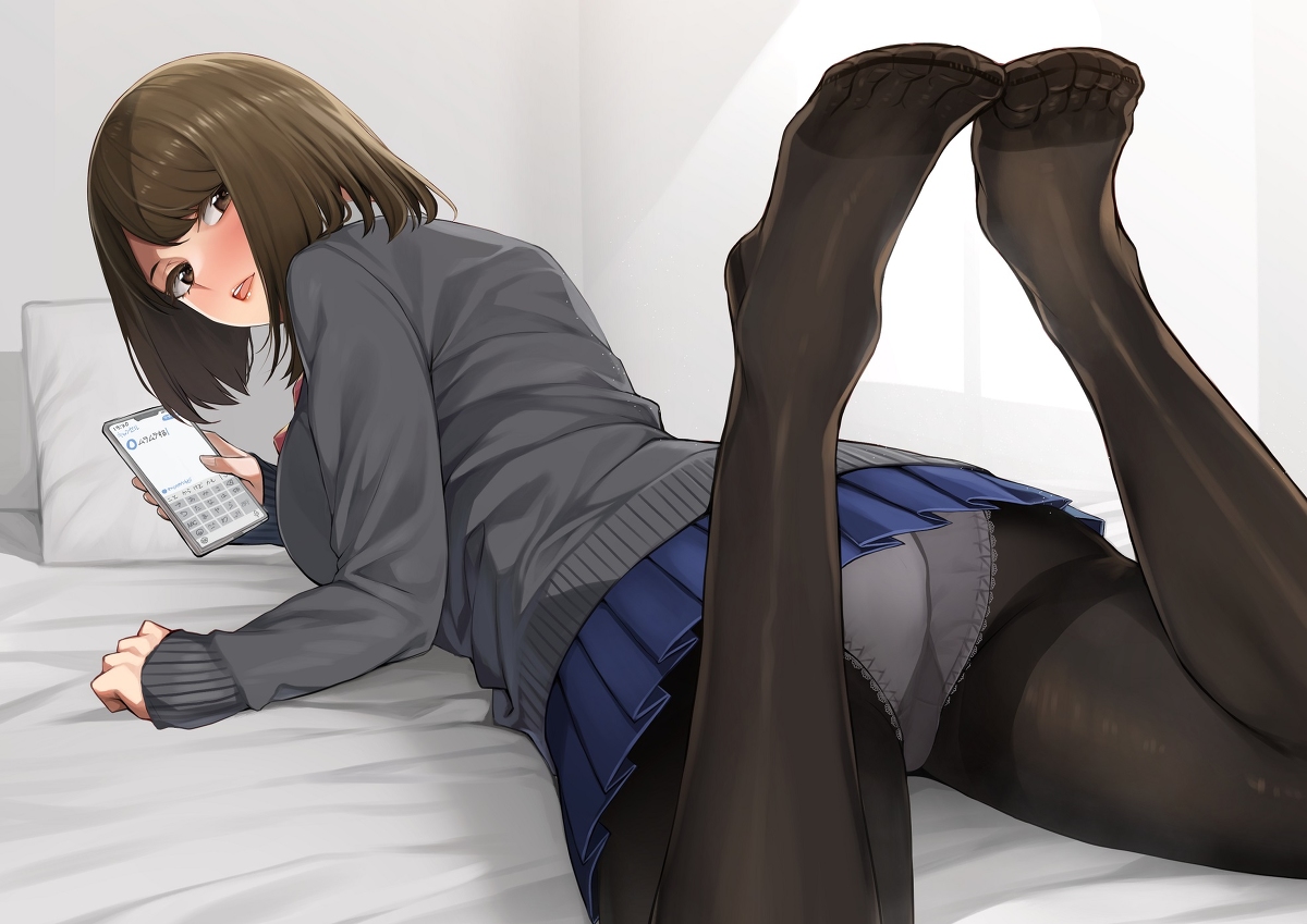 This is a pixiv picture whose title is ちょっと、どこみてるの？.