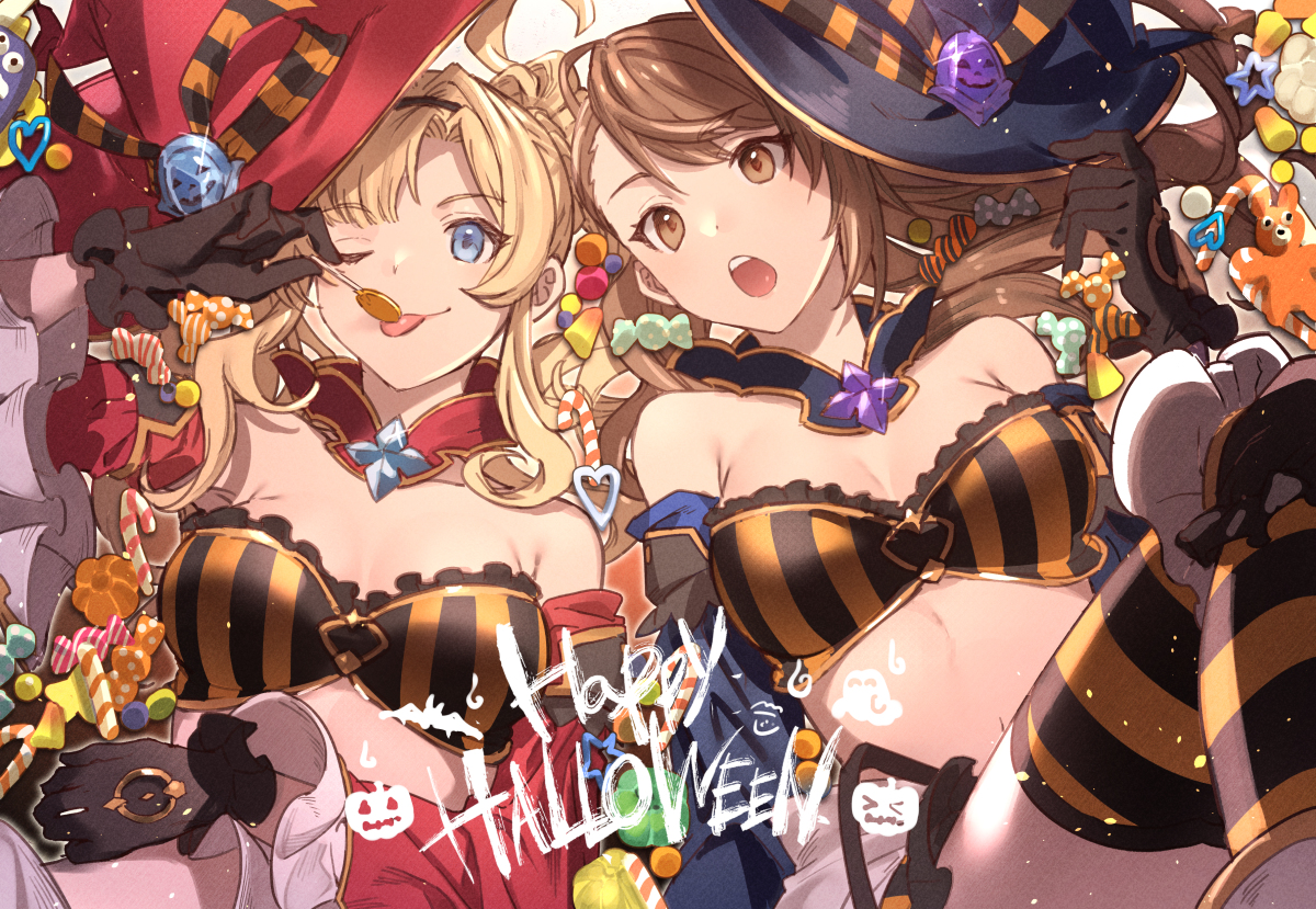 This is a pixiv picture whose title is ハロウィンゼタ＆ベア.
