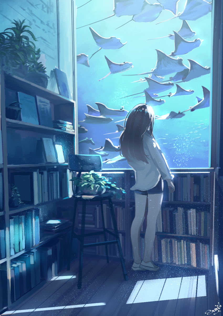 This is a pixiv picture whose title is 水想.