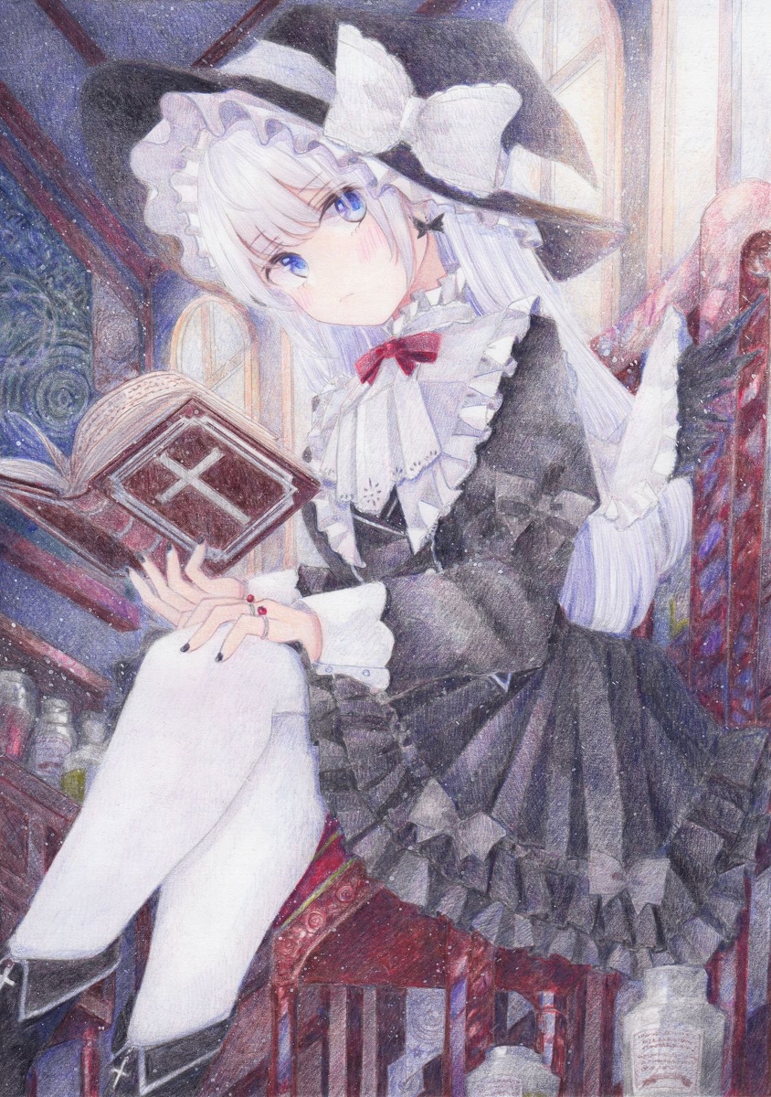 This is a pixiv picture whose title is 魔女さん.