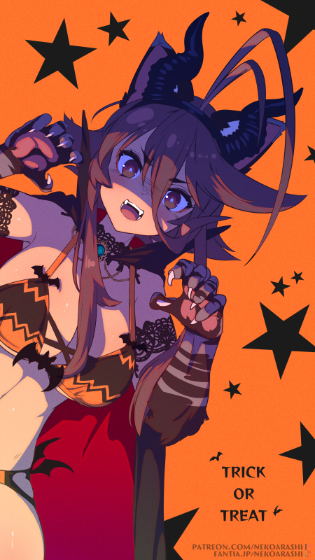 This is a pixiv picture whose title is Trick or Treat ! 🎃.