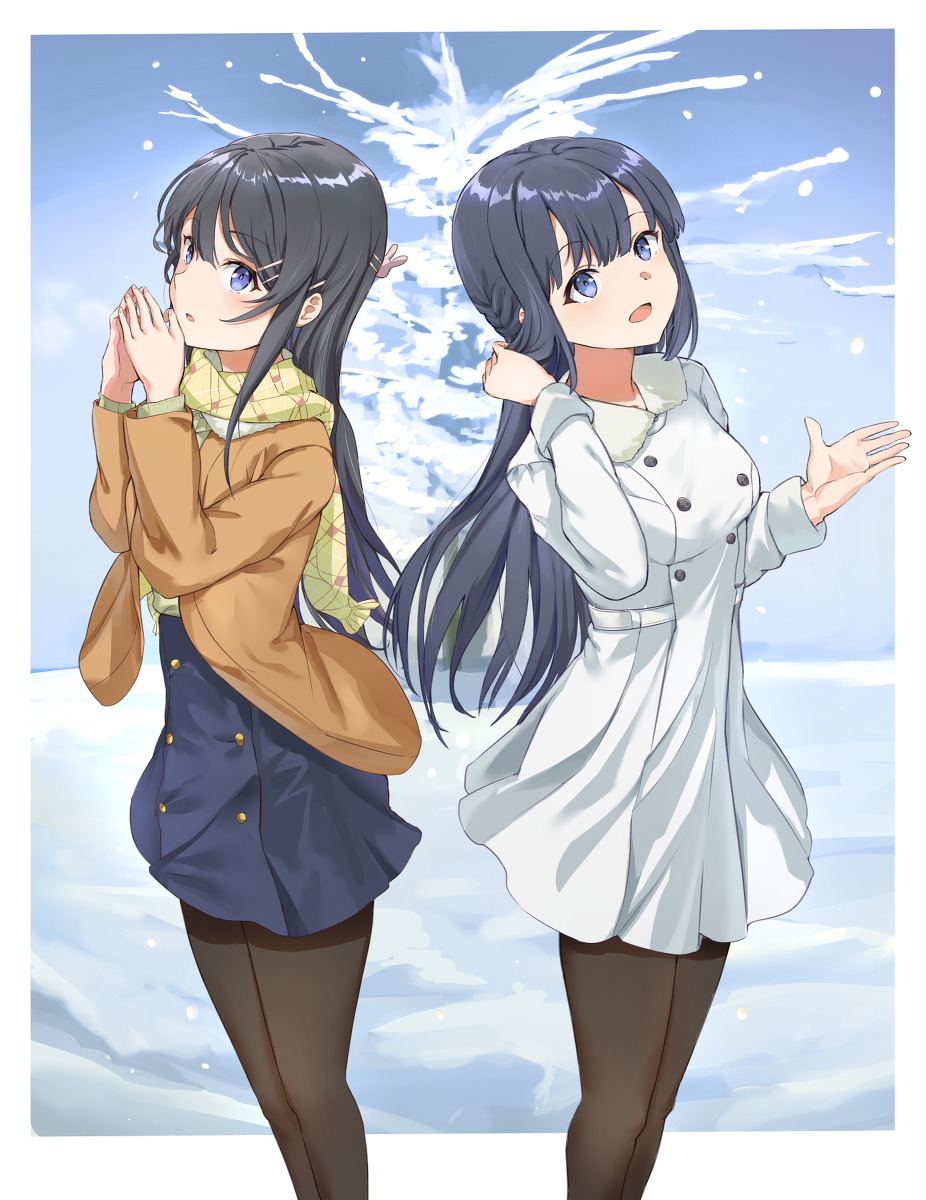 This is a pixiv picture whose title is 雪が降ってきた.