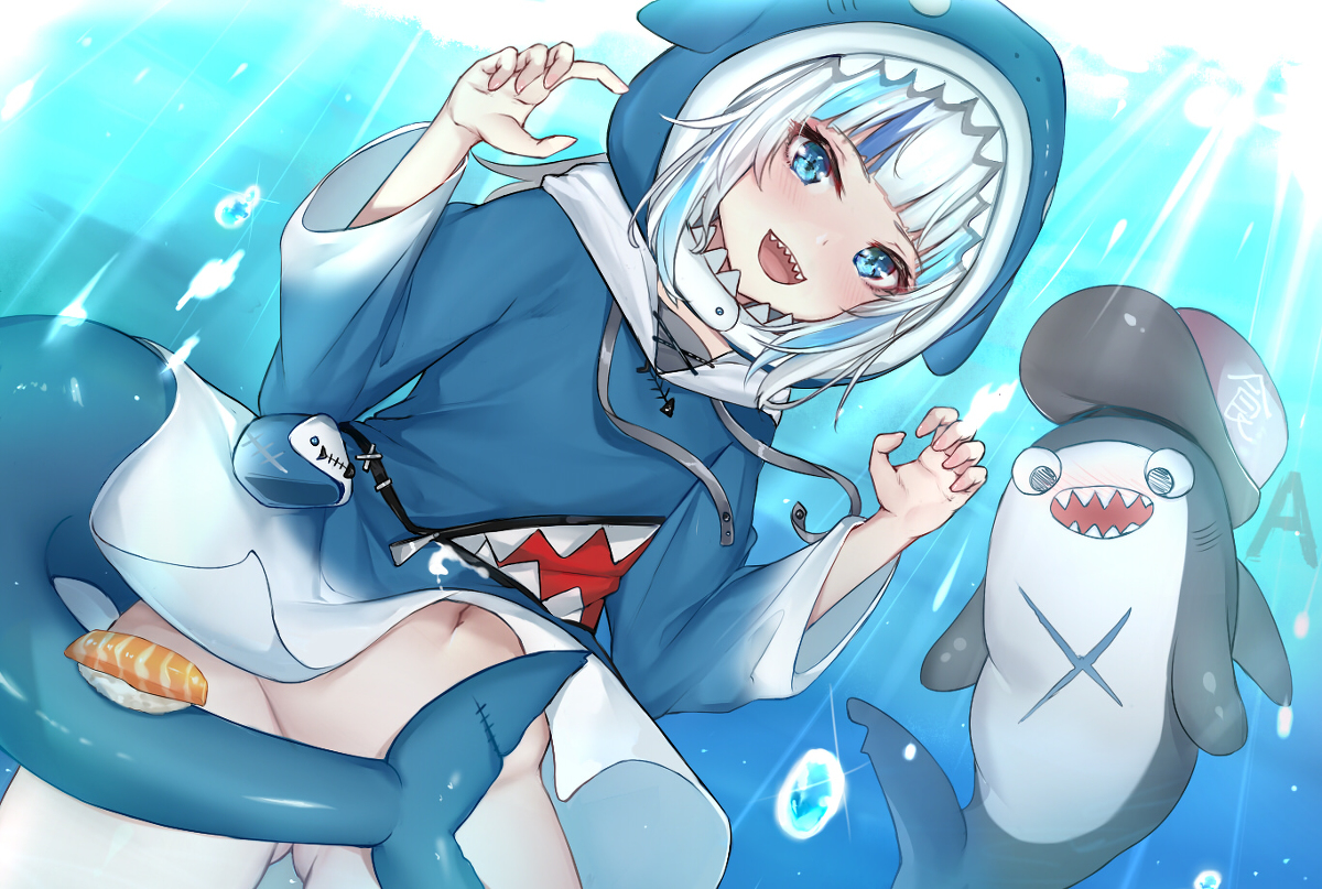 This is a pixiv picture whose title is ♥♥サメちゃん♥♥.