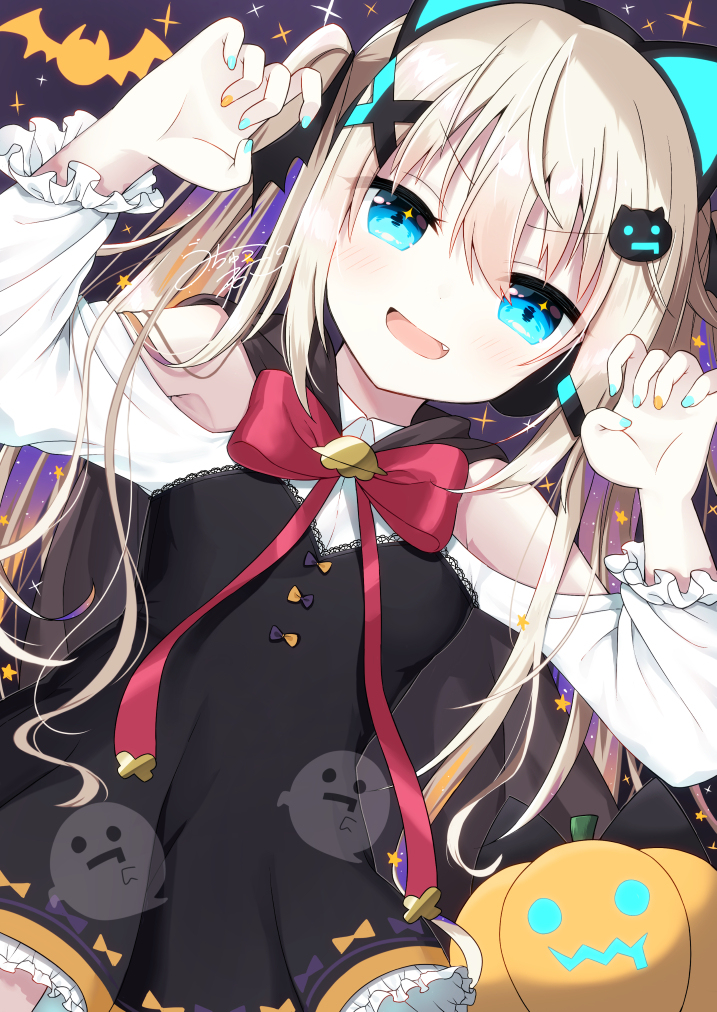 This is a pixiv picture whose title is 「お菓子くれなきゃ食べちゃうぞ～～！」.