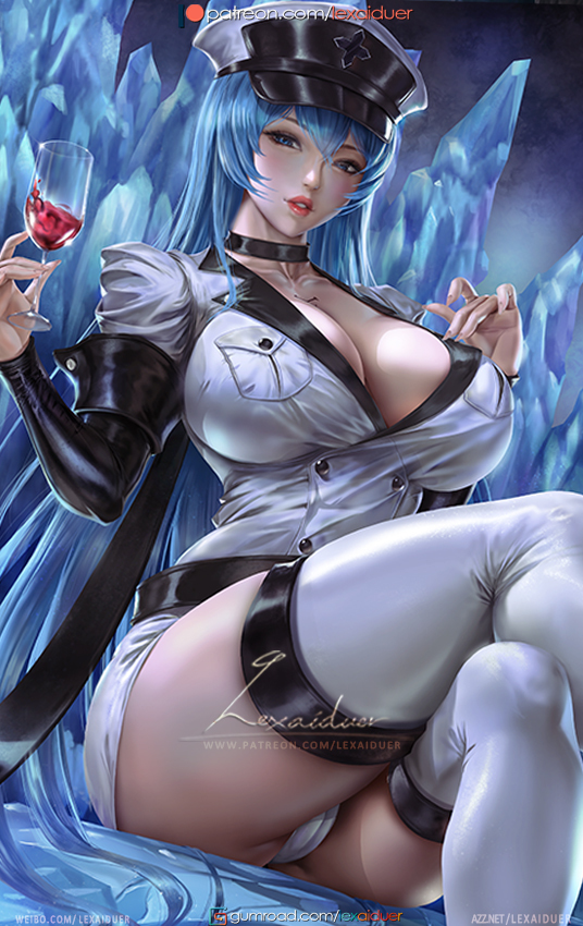 This is a pixiv picture whose title is [Akame ga Kill] Esdeath_Preview.