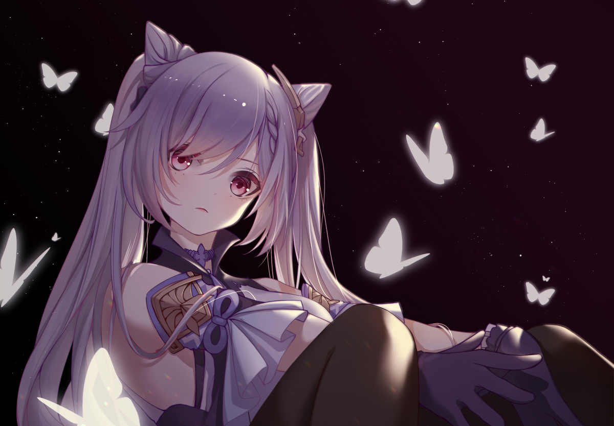 This is a pixiv picture whose title is 刻晴.