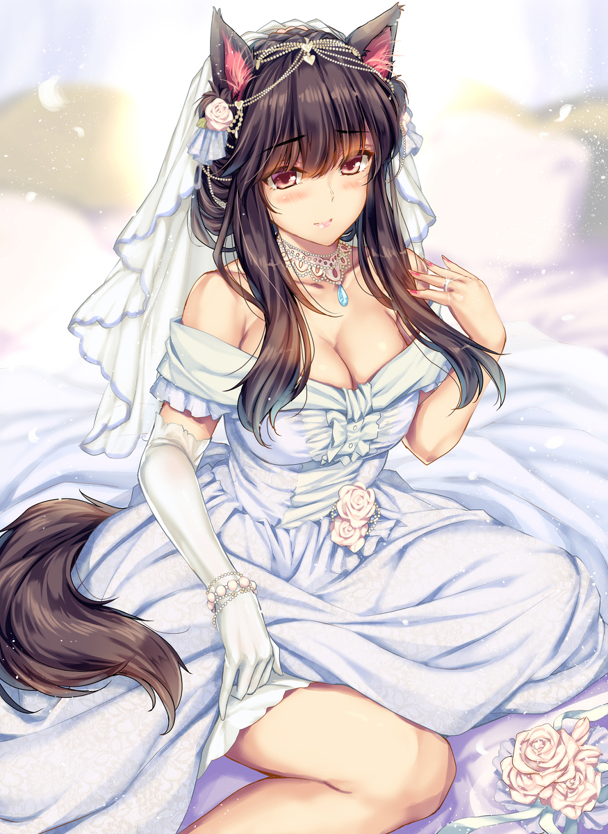 This is a pixiv picture whose title is 影狼さんと新婚初夜.