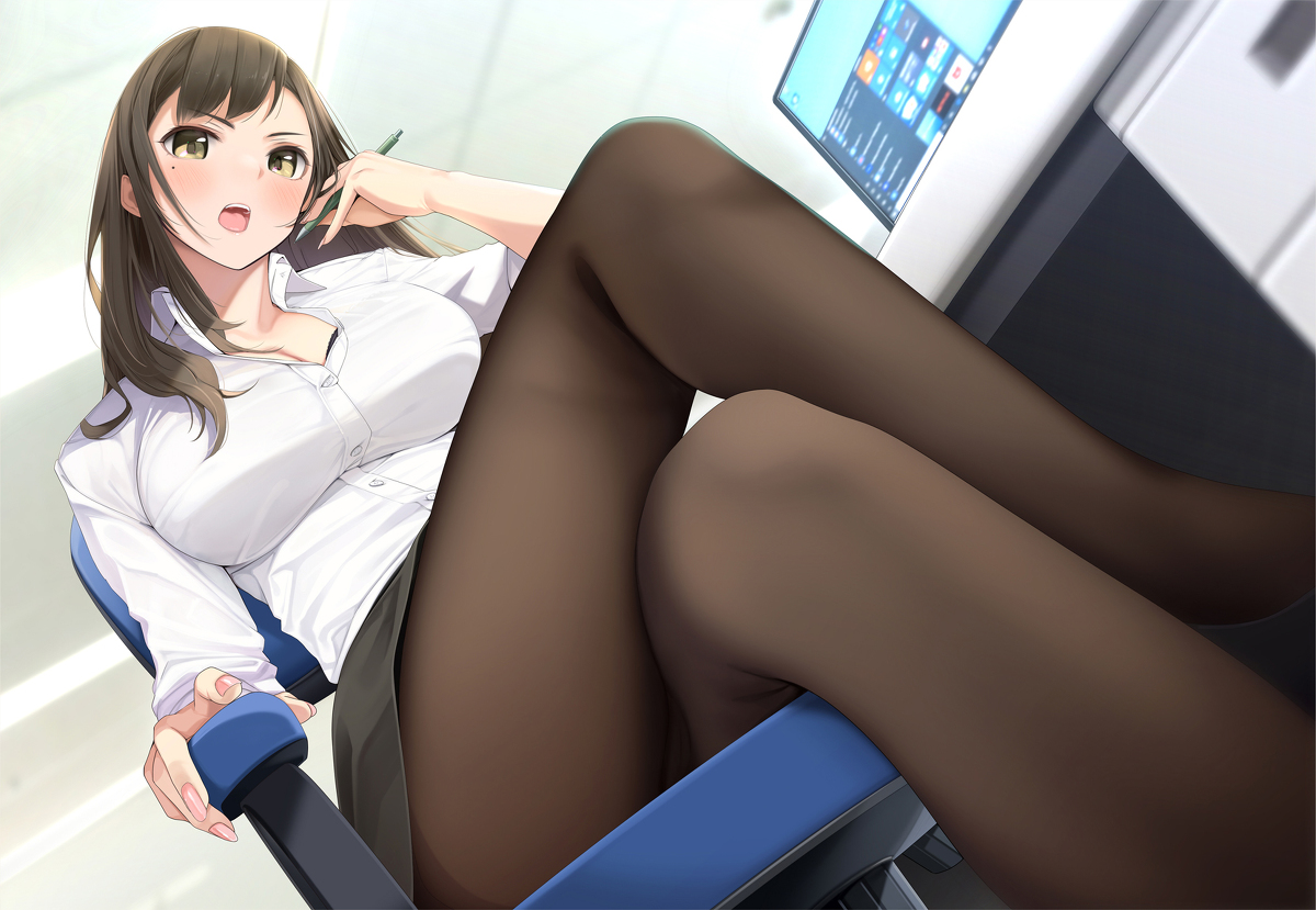 This is a pixiv picture whose title is 叱られたい女上司ちゃん.