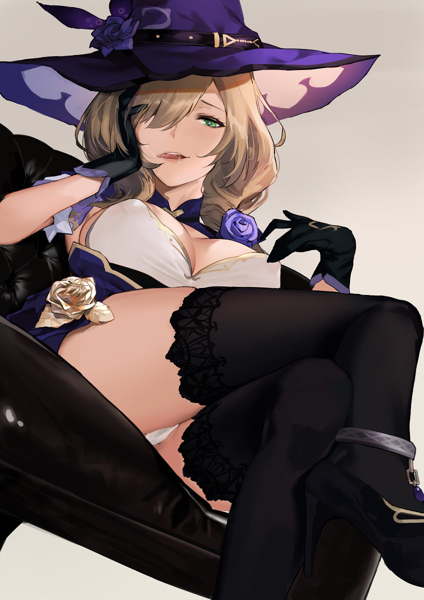 This is a pixiv picture whose title is Lisa Genshin Impact.