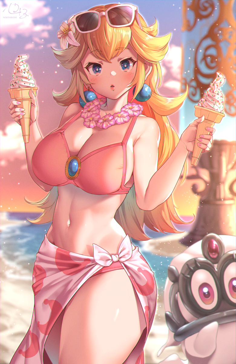 This is a pixiv picture whose title is Princess Peach 🍑.