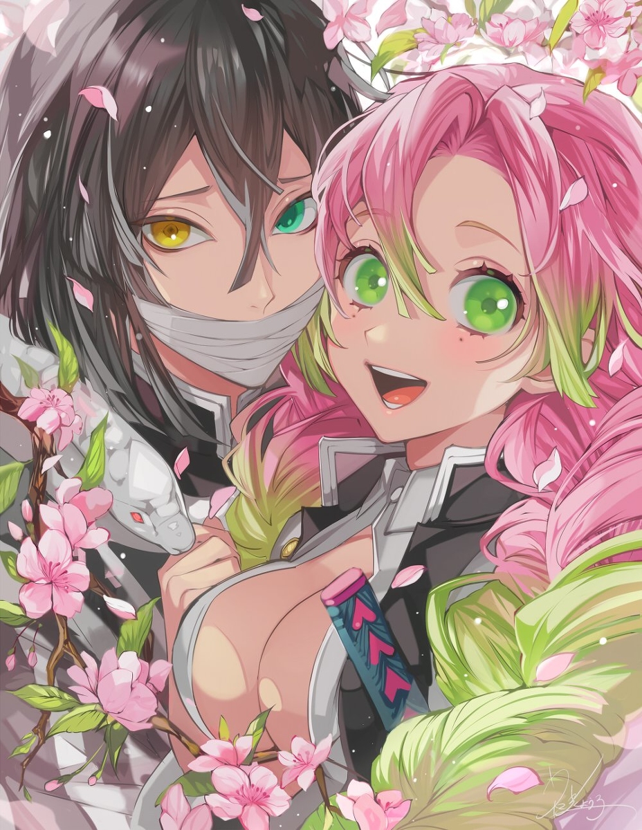 This is a pixiv picture whose title is おばみつ.