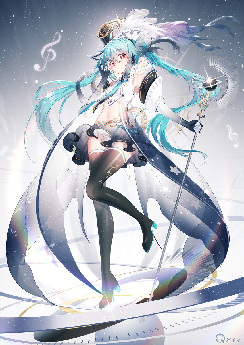 This is a pixiv picture whose title is MIKU 闪耀.