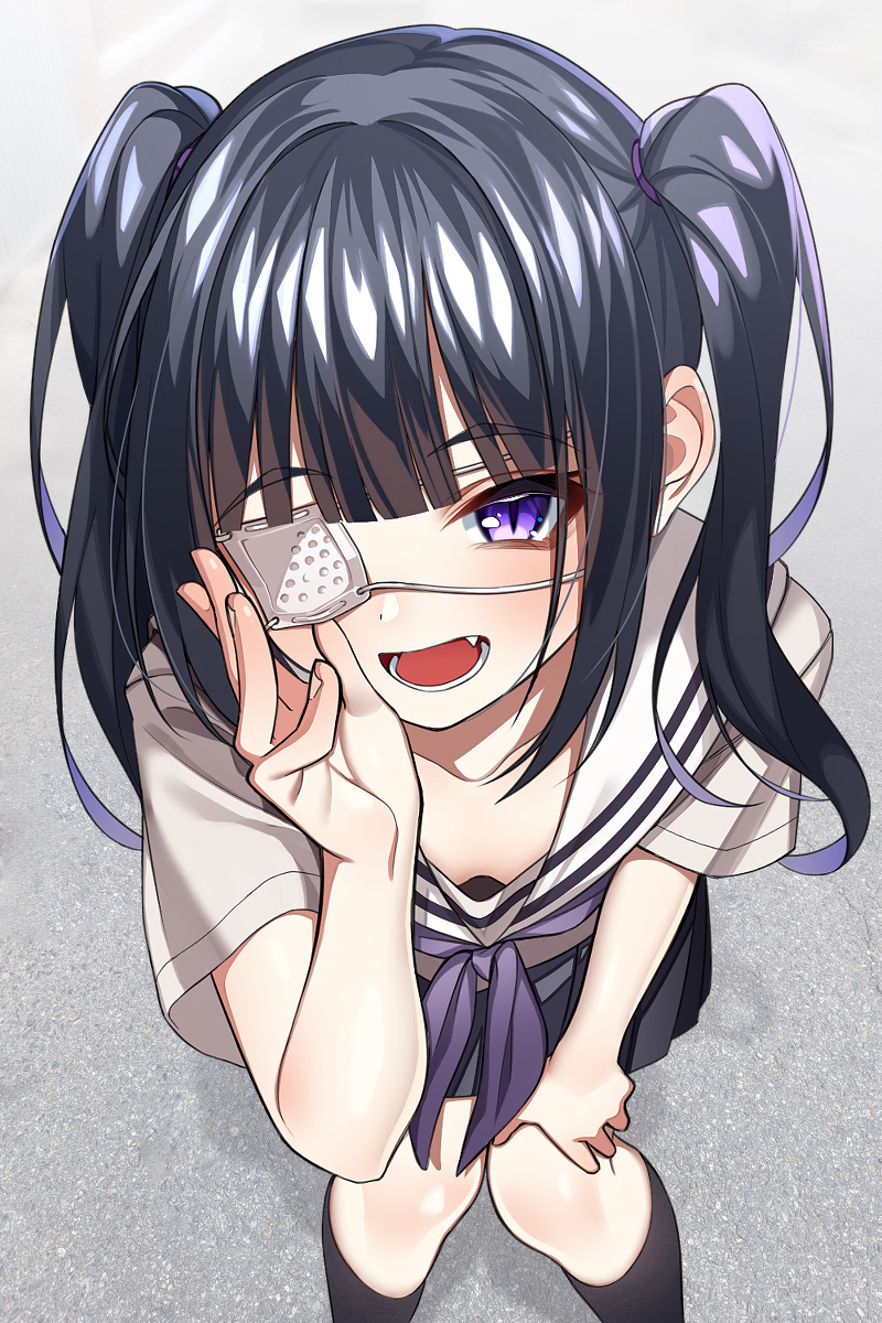 This is a pixiv picture whose title is へえ~私の右目..見たい?.