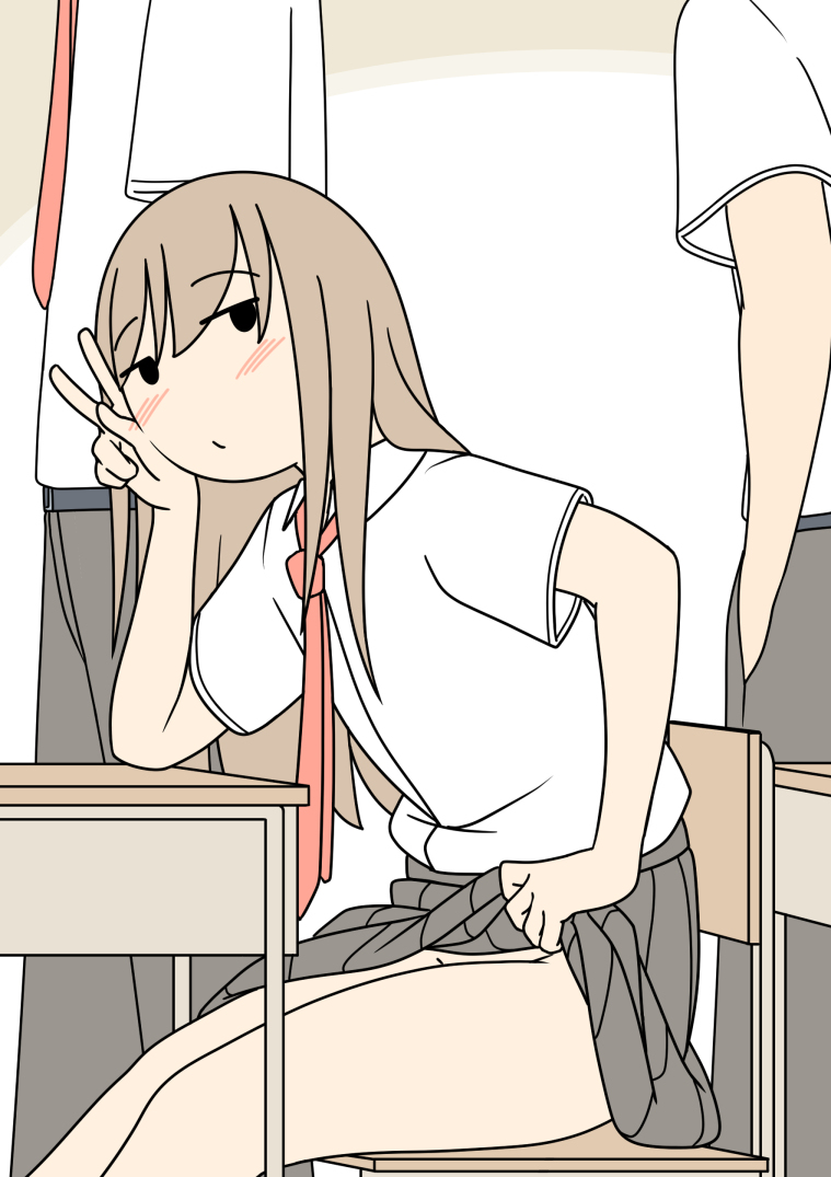 This is a pixiv picture whose title is ノーパンチャレンジ.