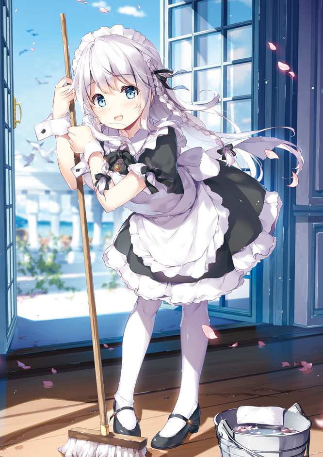 This is a pixiv picture whose title is お掃除メイドさん.