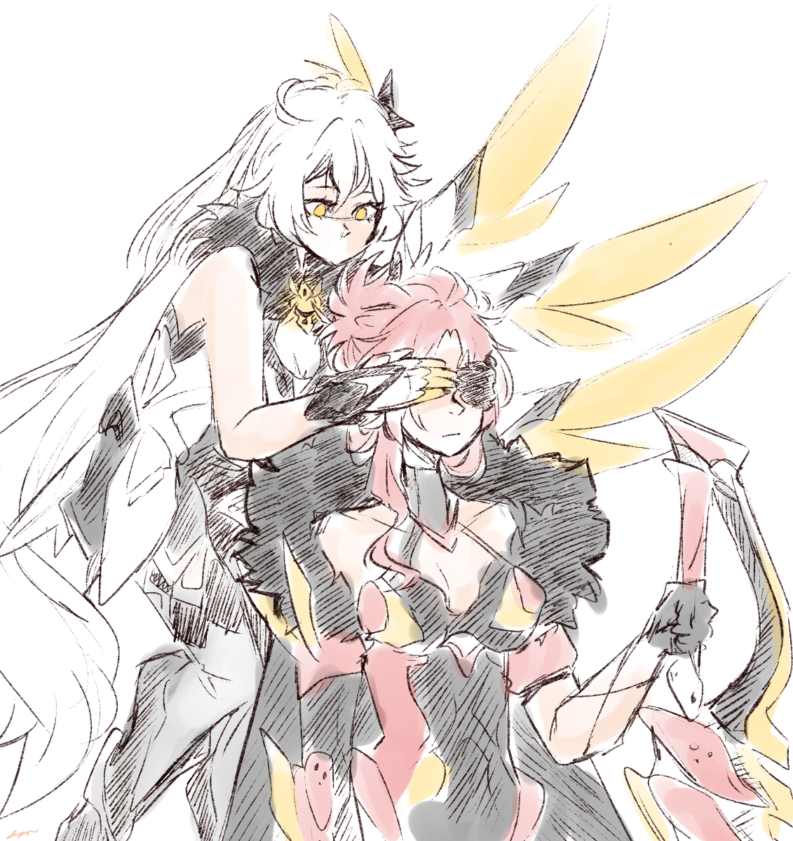 This is a pixiv picture whose title is guess who.