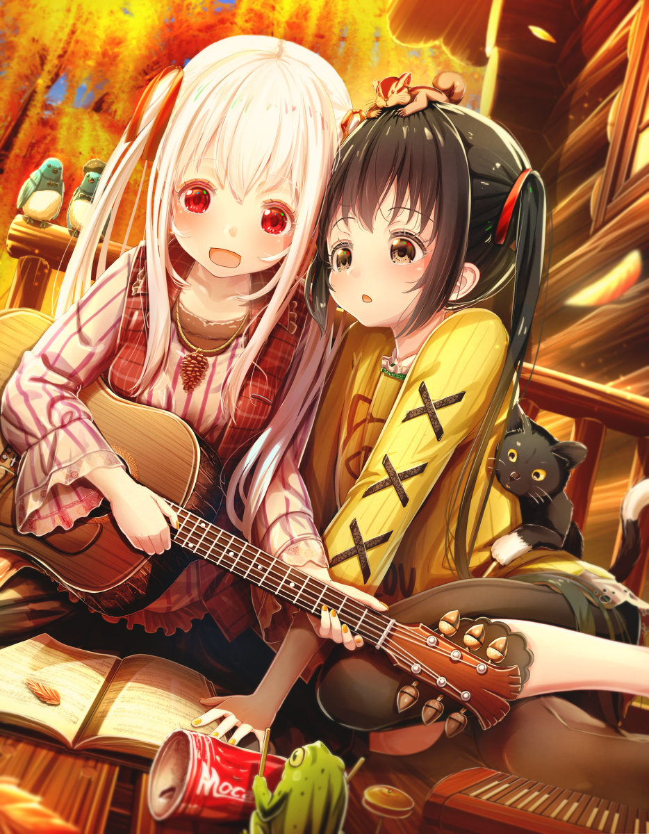 This is a pixiv picture whose title is 秋のガールズバンド.