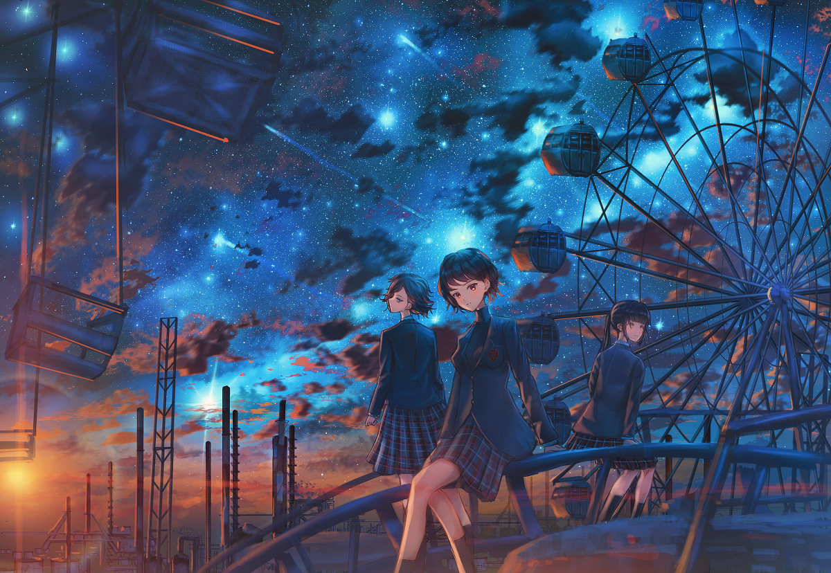 This is a pixiv picture whose title is 天と繋がる時代.