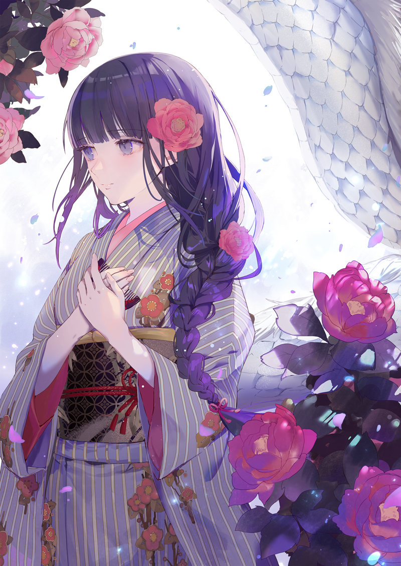 This is a pixiv picture whose title is 龍に恋う.
