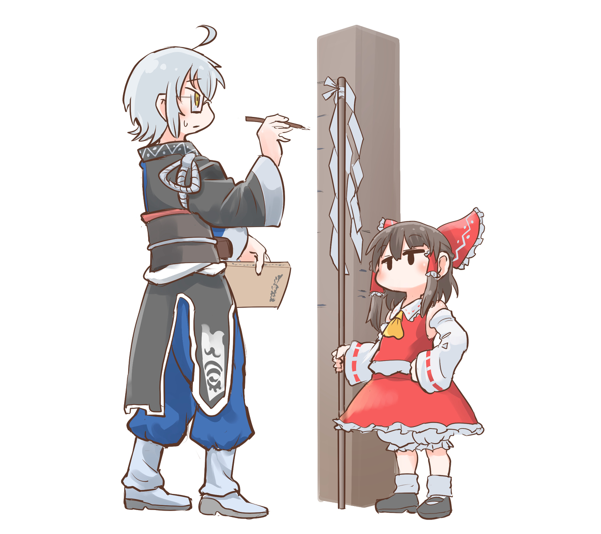 This is a pixiv picture whose title is ちゃんと成長する巫女.