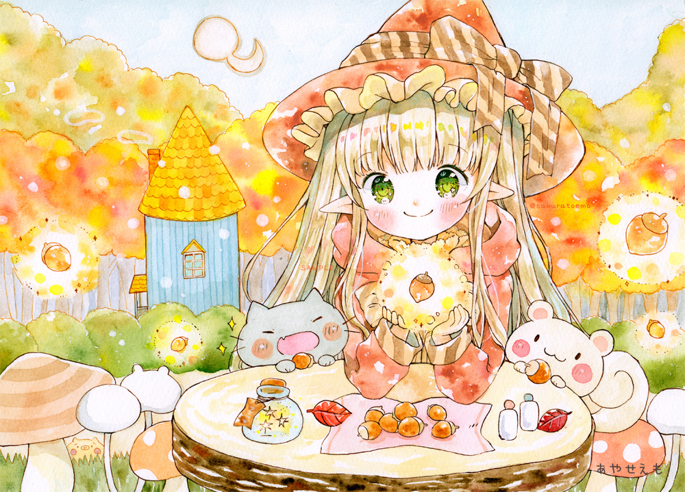 This is a pixiv picture whose title is 双子月の森の魔女さん（HAPPY　AUTUMN）.