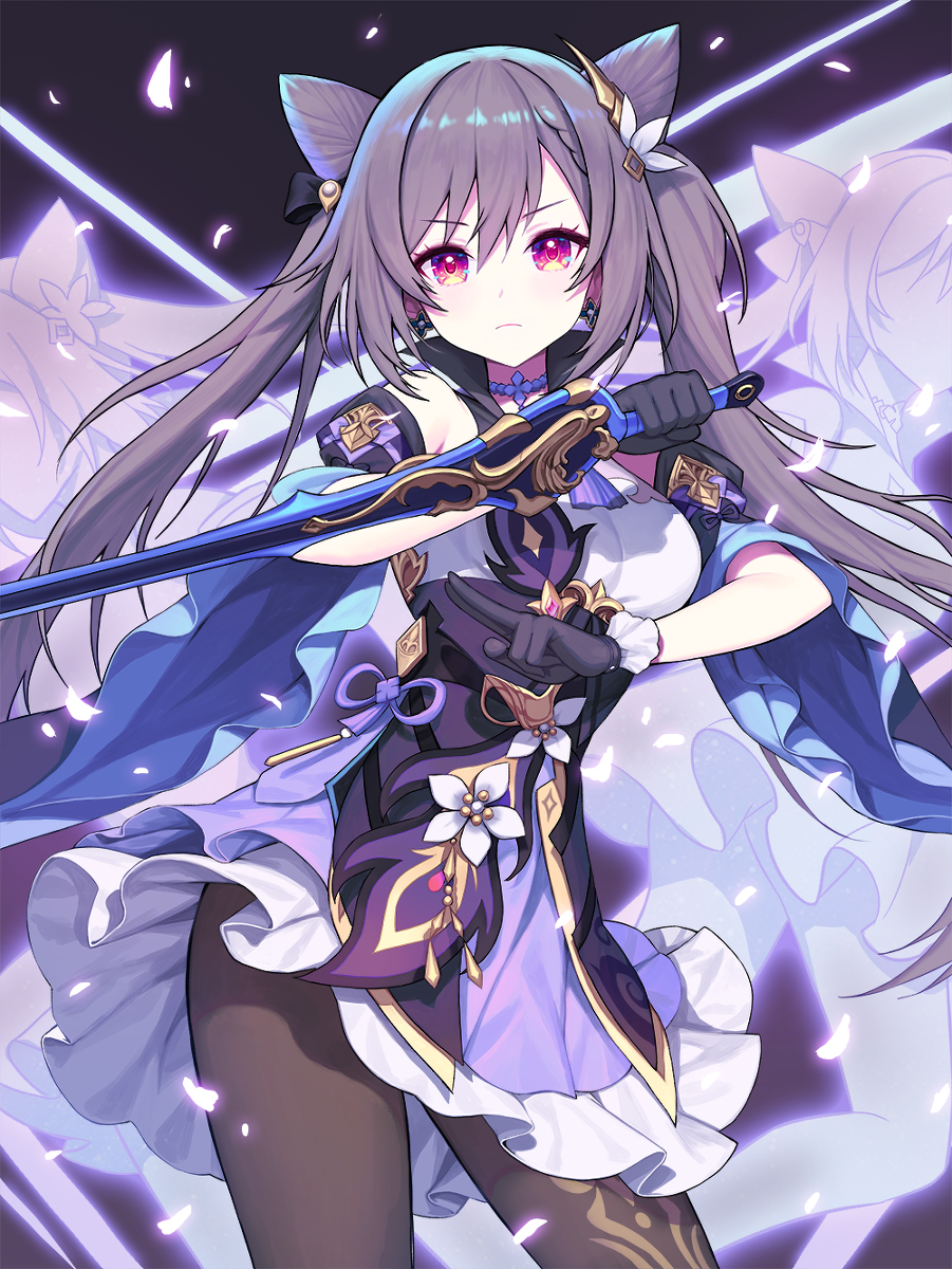 This is a pixiv picture whose title is 刻晴.