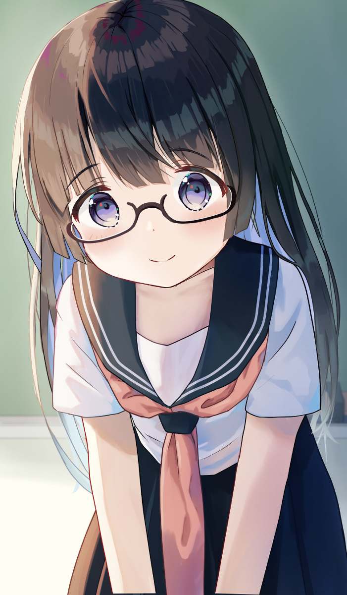 This is a pixiv picture whose title is 話を聞いてくれる委員長.
