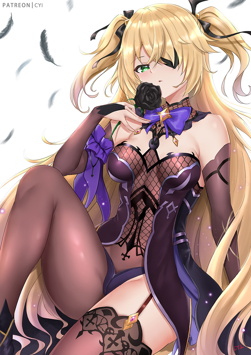 This is a pixiv picture whose title is 黒羽.