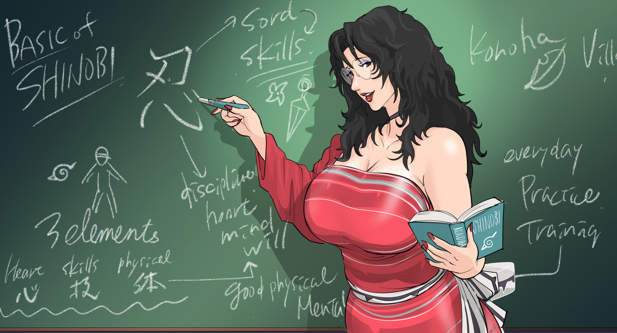 This is a pixiv picture whose title is Teacher Kurenai Part 1.