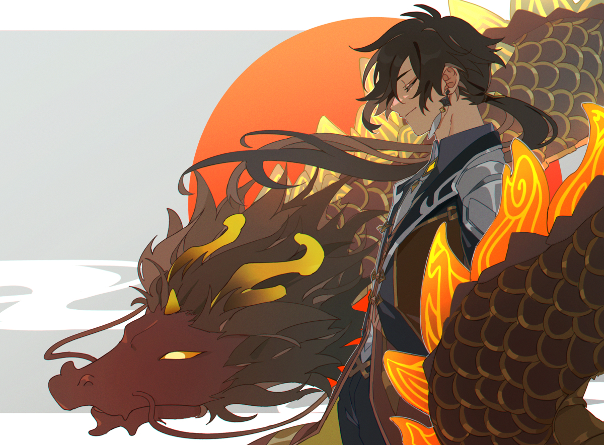 This is a pixiv picture whose title is Genshin Impact.