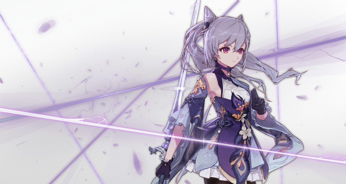 This is a pixiv picture whose title is 刻晴.